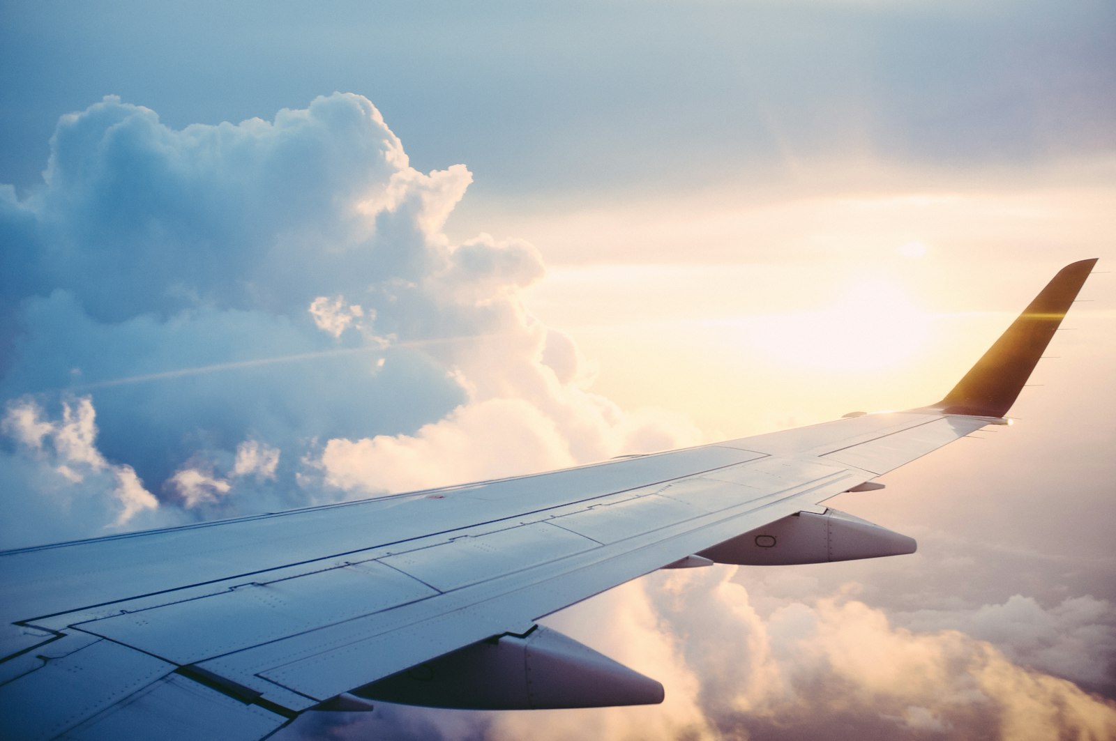 View above the clouds from an aircraft